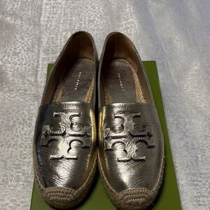 Tory Burch Metallic Espadrille Loafers
